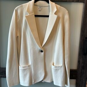 J. Crew Women's schoolboy sweater cream Blazer